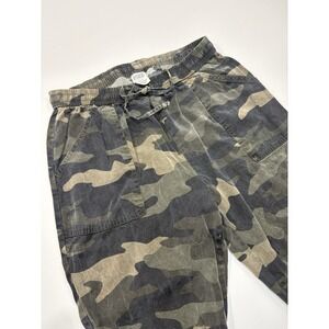 VS PINK Everyday Lounge Jogger Camo Green Logo Drawstring Size Medium